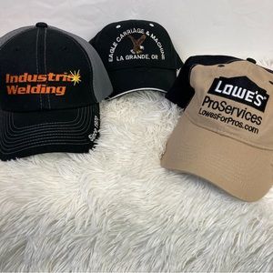 Ball Caps Lot of 3 hats adjustable costume work